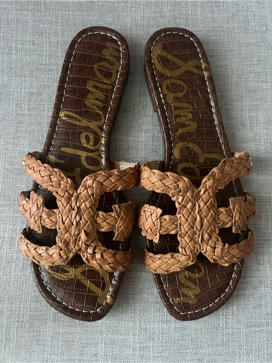 Sam Edelman Shoes - Sam Edelman Braided Tan Slip-On Sandals